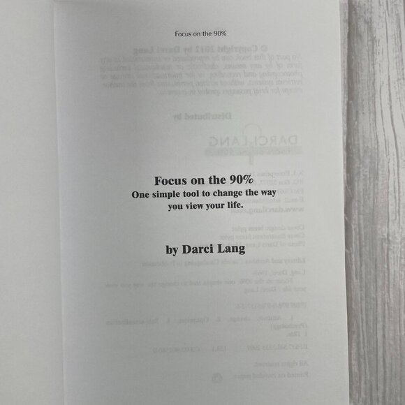 📚 3/$25 Focus on the 90% by Darci Lang | Paperback - Picture 3 of 5